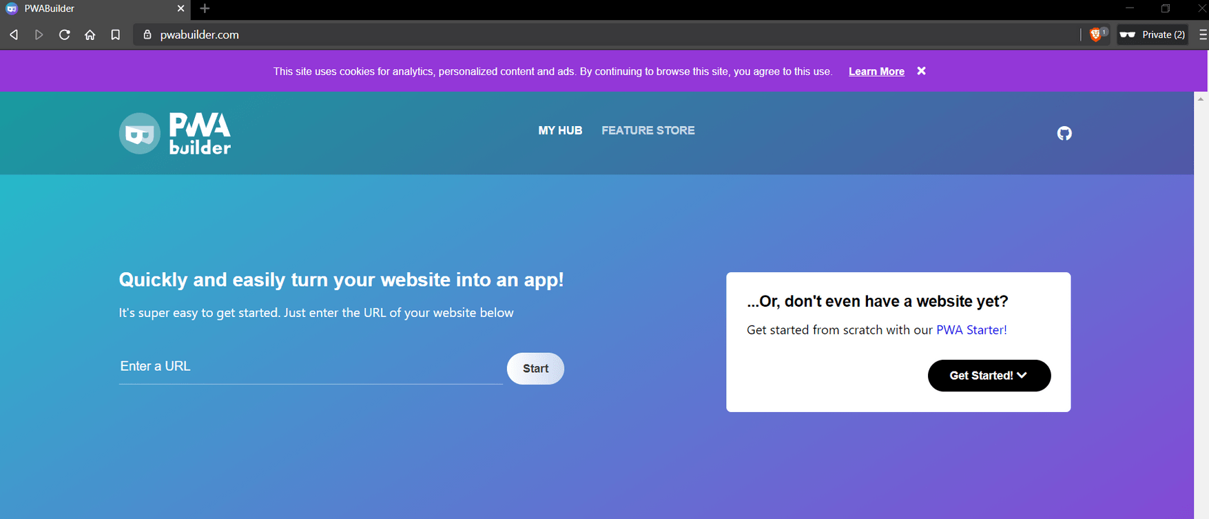 no code pwa builder