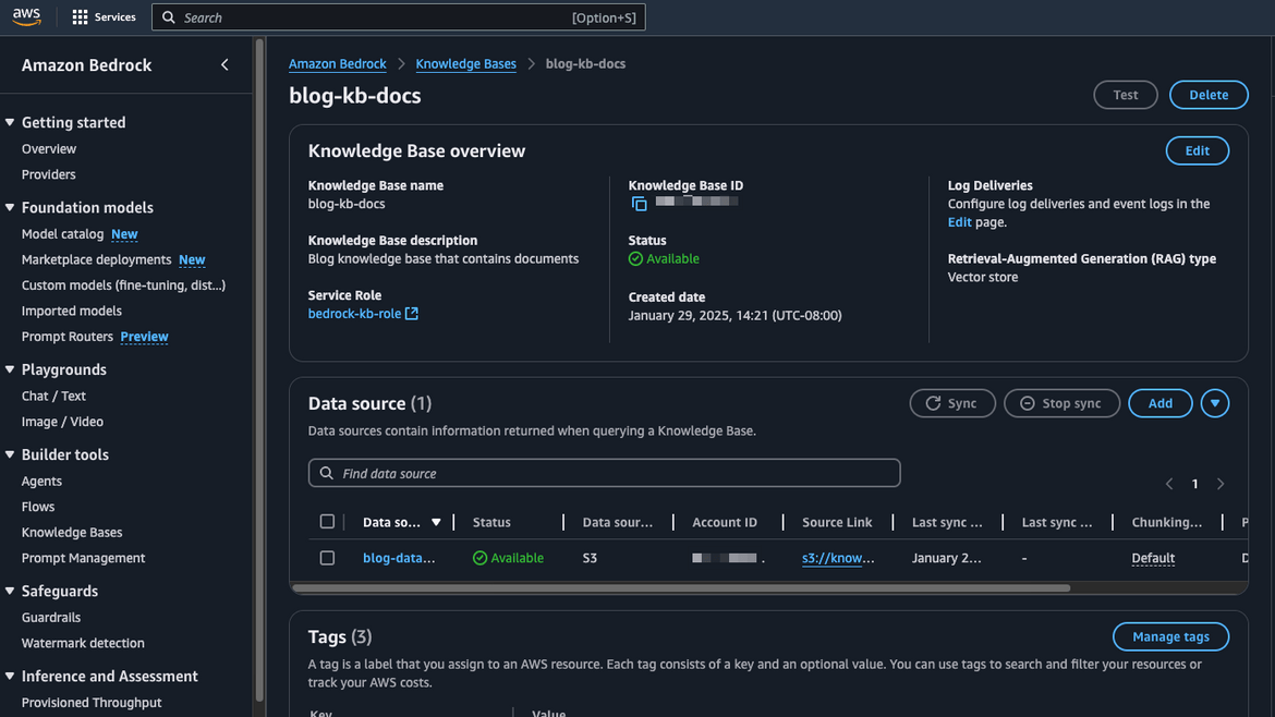 Bedrock Knowledgebase